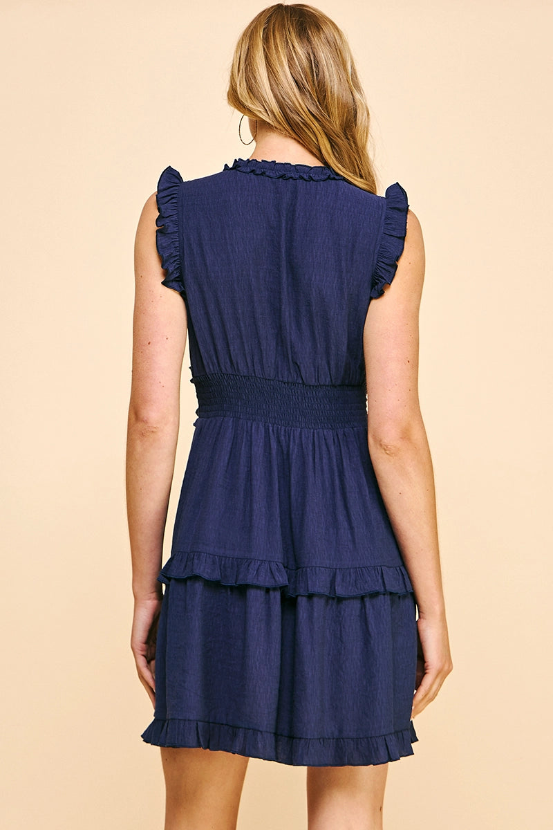 Midnight Ruffle Mini- Navy