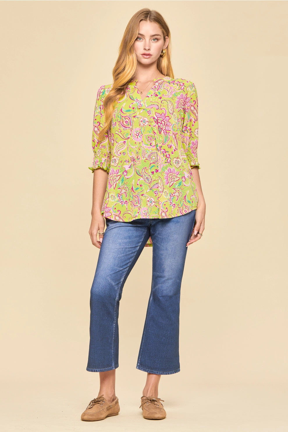 The Lizzy Top- Sage Pink