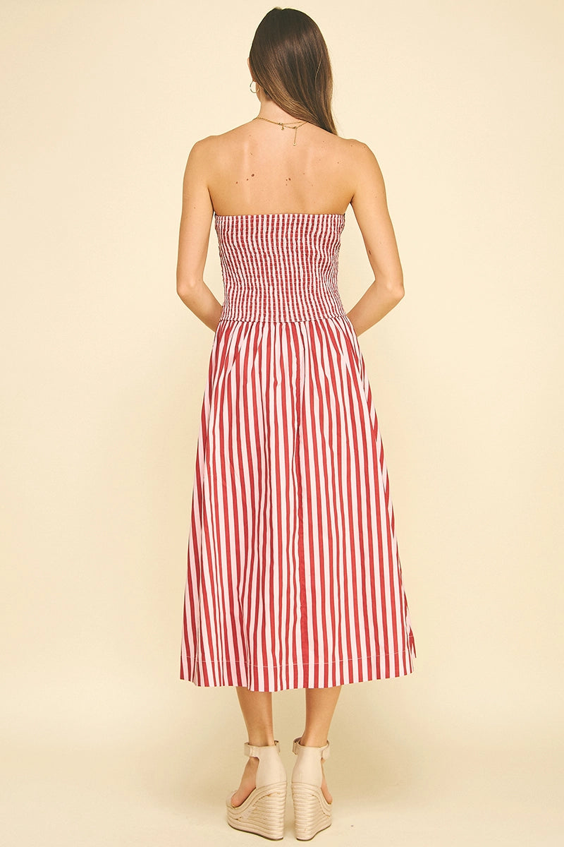 Stripe Tube Maxi Dress