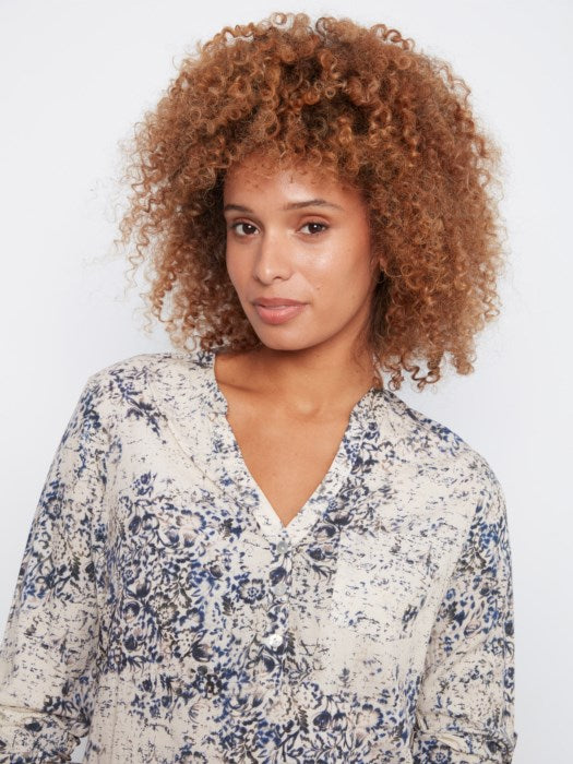 Charlie B- Printed Viscose Blouse- Seraphine