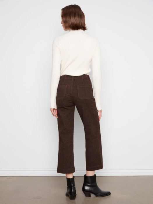 Charlie B Leopard Cropped Denim