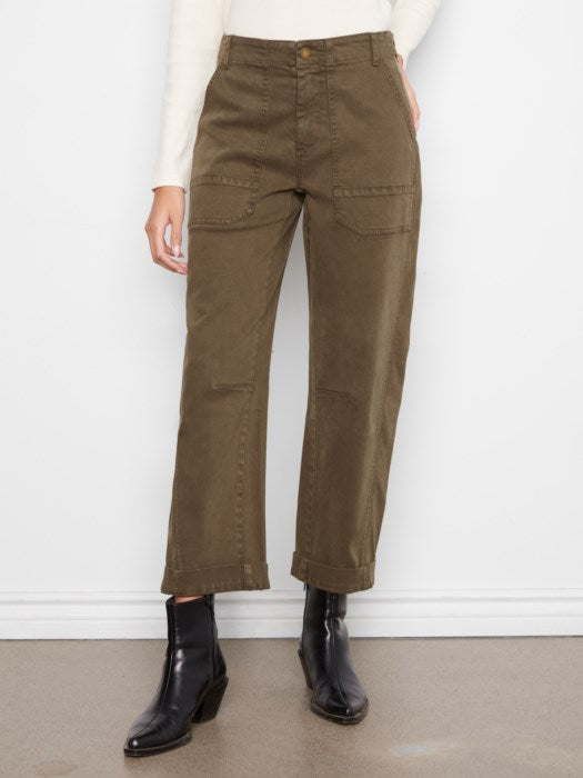 Olive Barrel Leg Pants