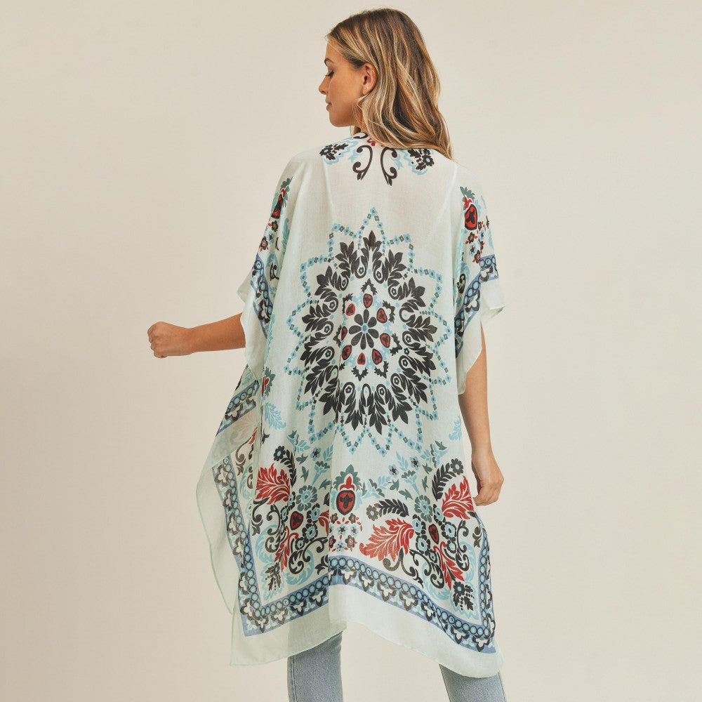 Damask Kimono-Blue