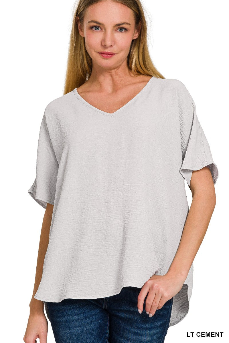 The Lauren Blouse-Lt. Cement