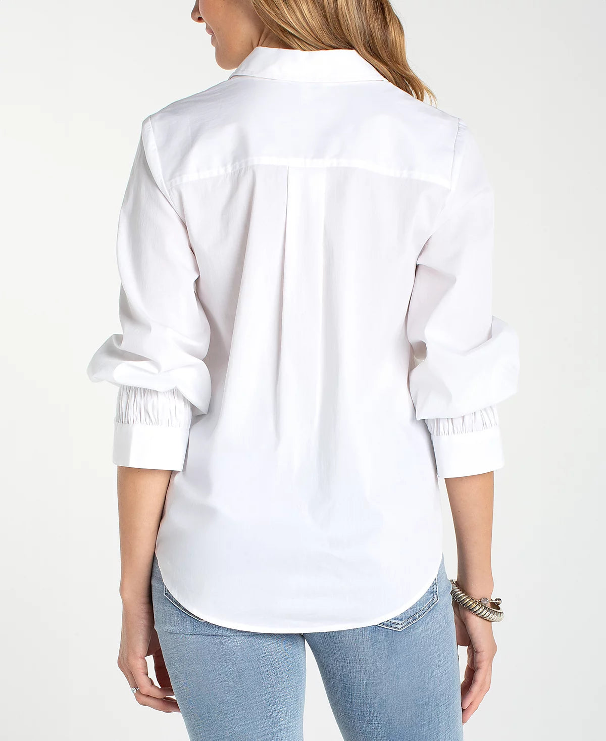 Liverpool Adjustable Sleeve Top-White