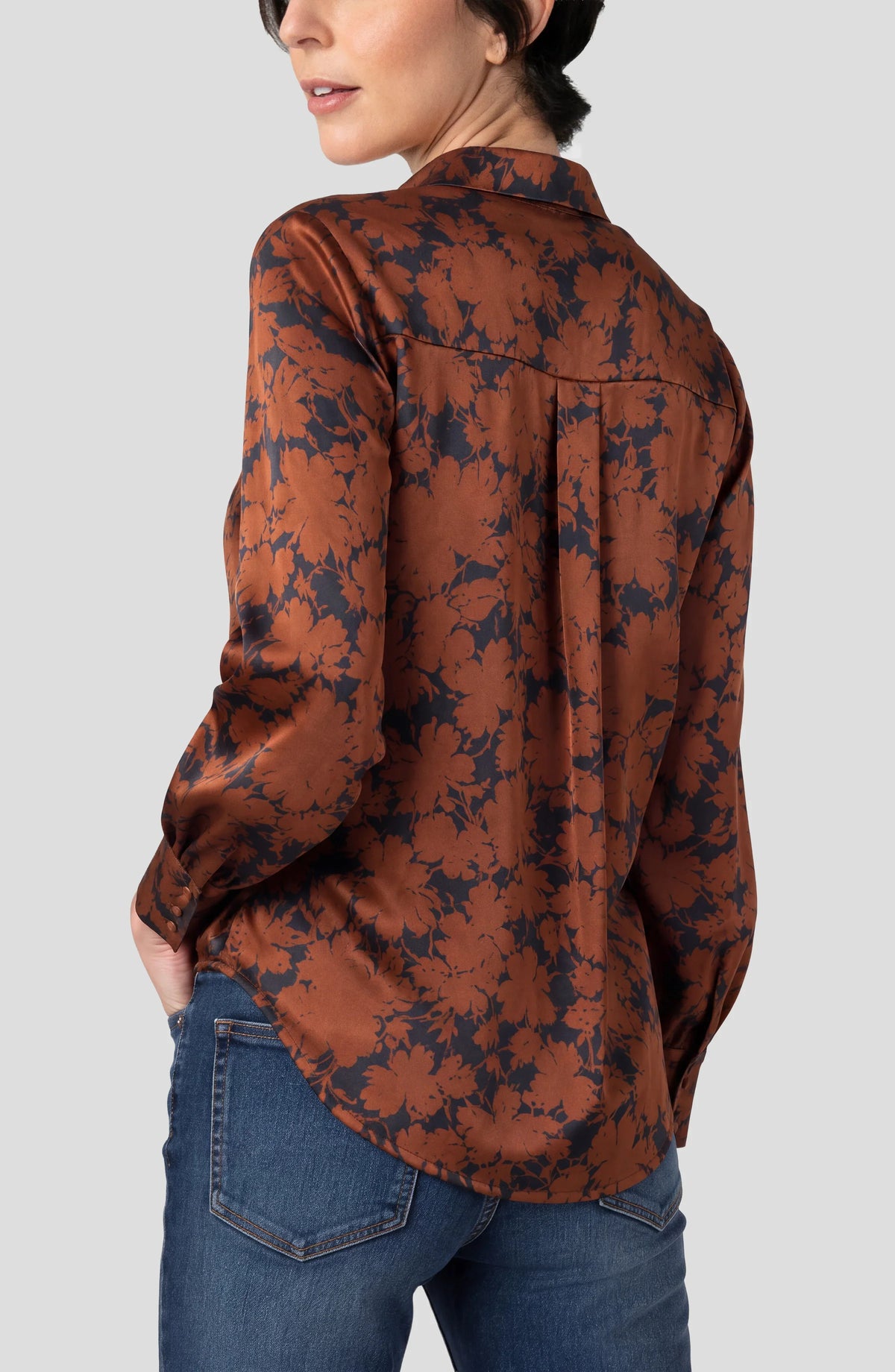 Liverpool Button Front Woven Blouse