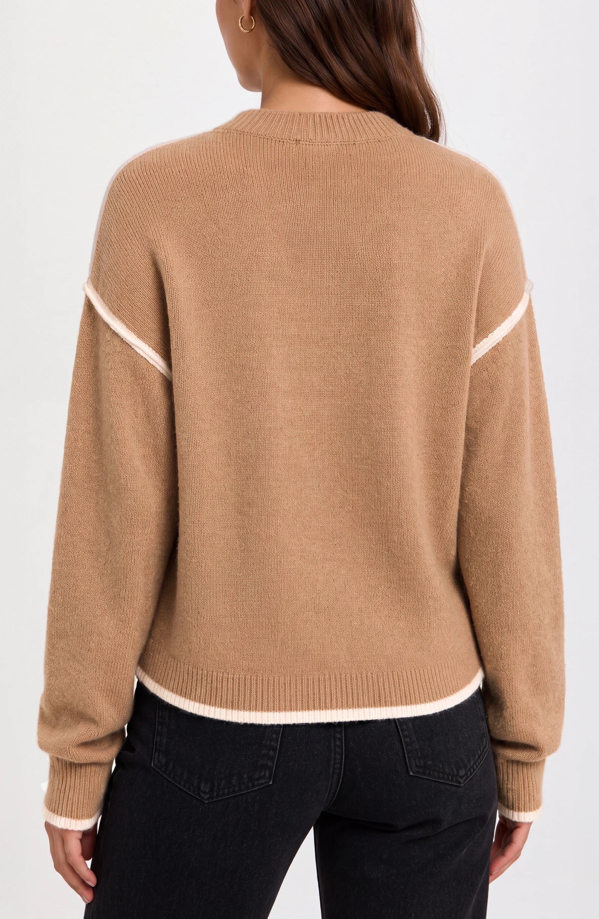 Liverpool Sweater w/Tulip Hem-Camel