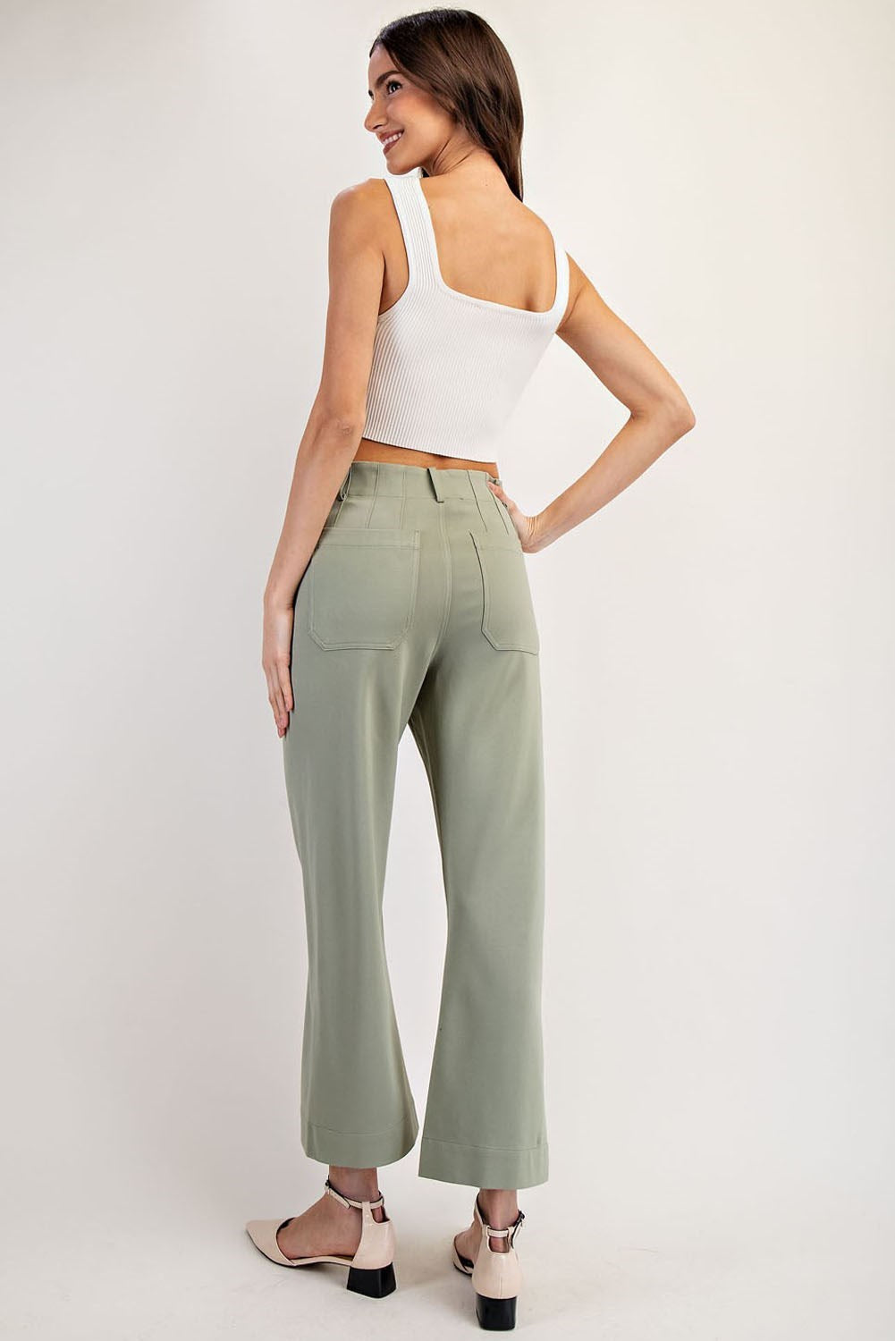 The Jade Straight Leg- Sage