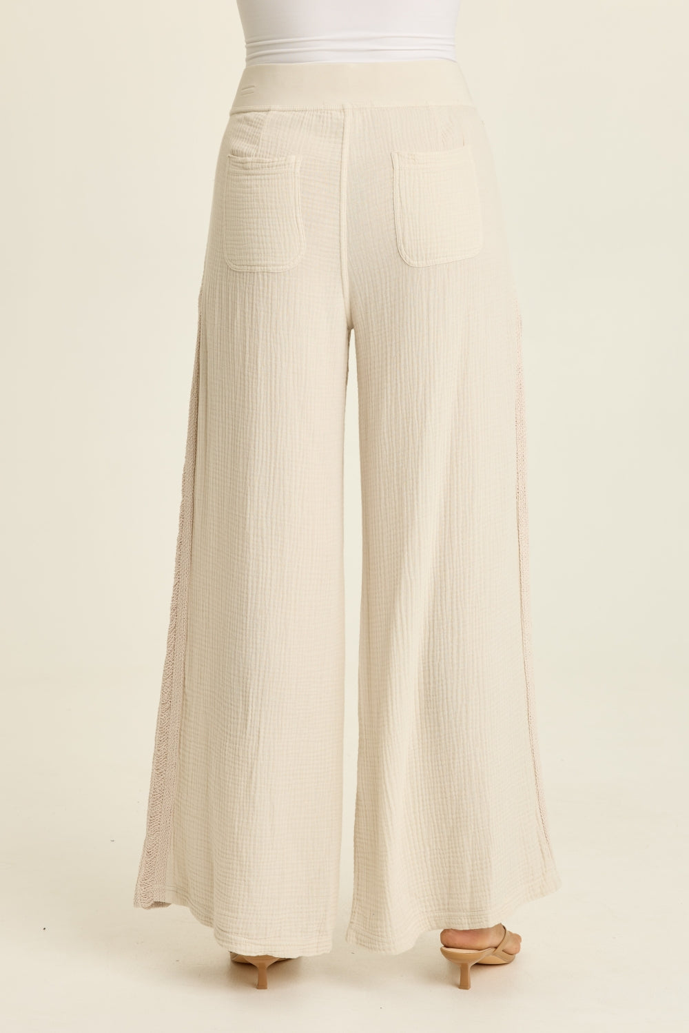 Gauze Lace Trim Pants
