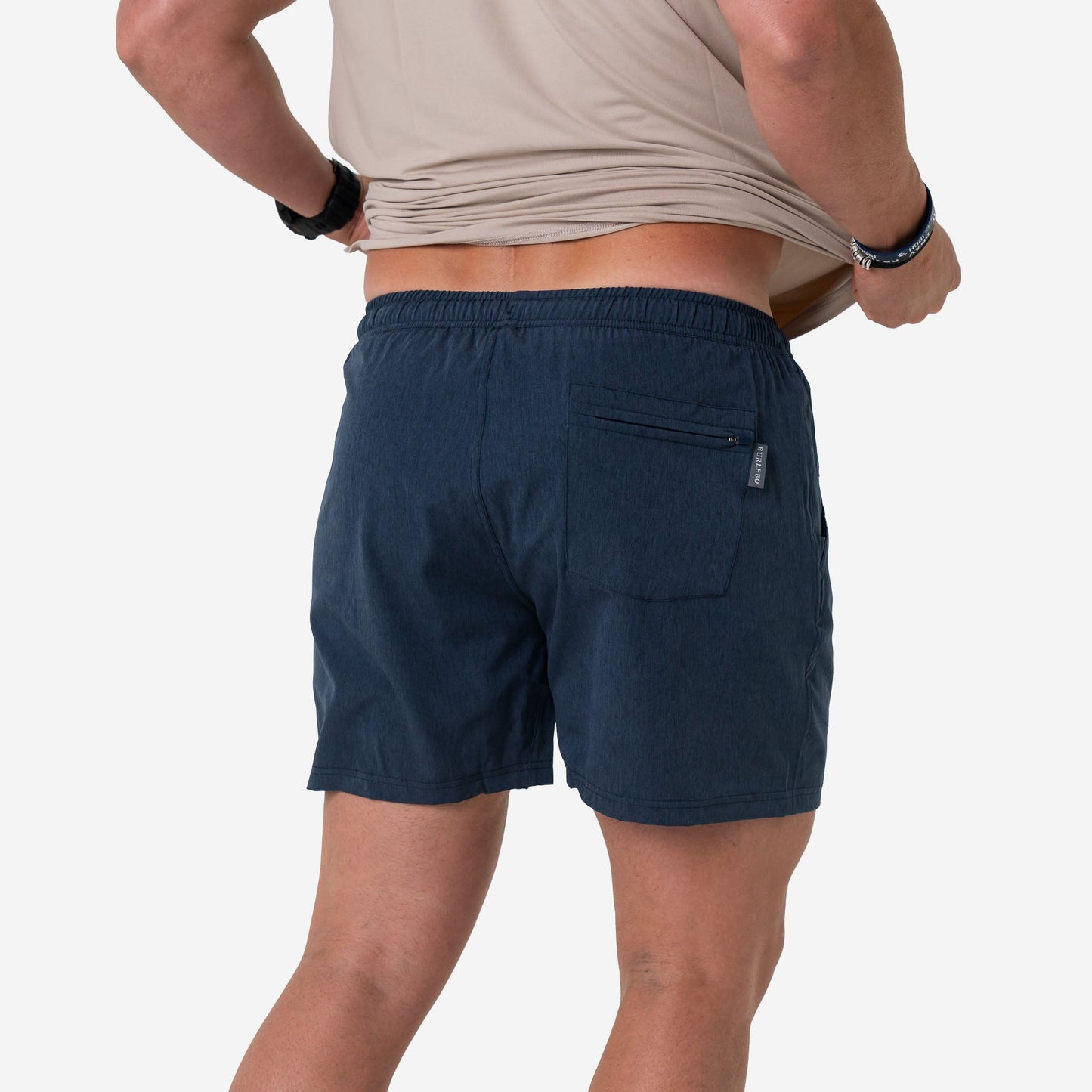 Athletic Short- Heather Navy