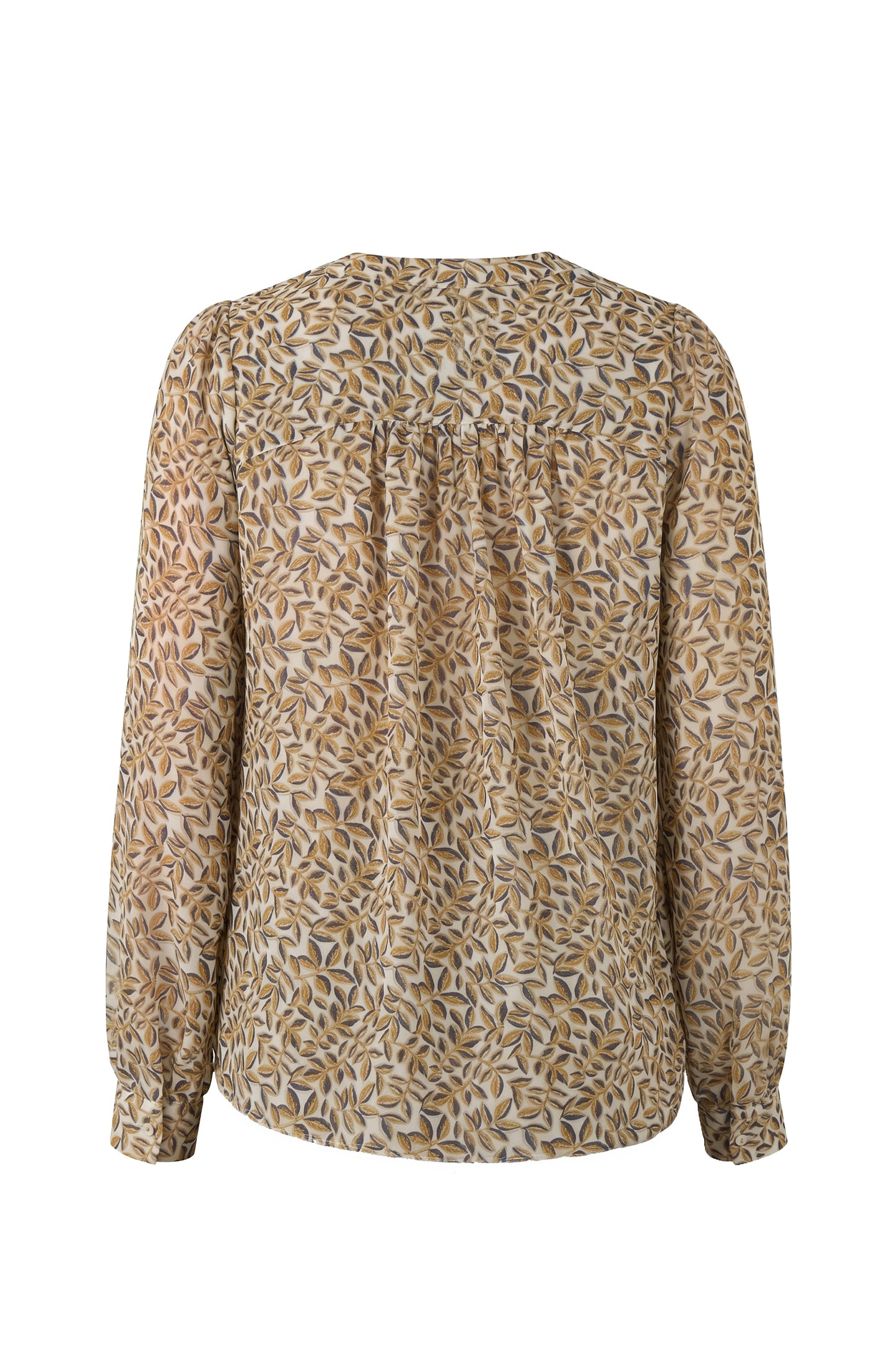 Liverpool Woven Blouse- Gold/Blue