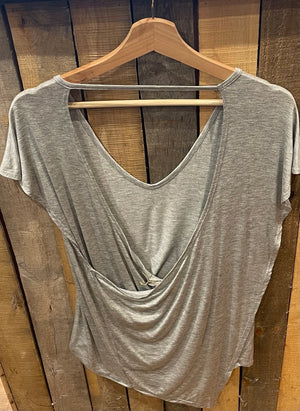 Relaxed Yoga Top- Gray