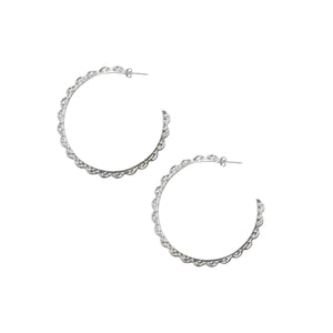 Goddess Collection Silver Athena Earrings Silver