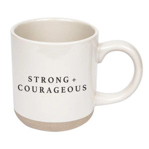 Strong & Courageous Stoneware Coffee Mug