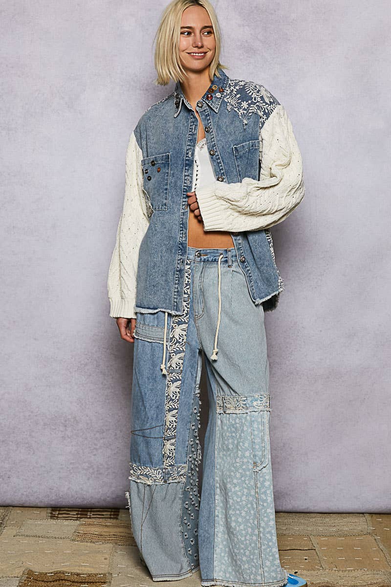 Patchwork Queen-Multi Denim