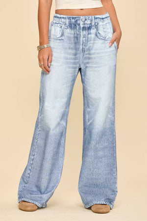 Zenim Wide Leg-Light Denim