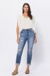 Judy Blue- High Waist Cuffed Distressed Boyfriend