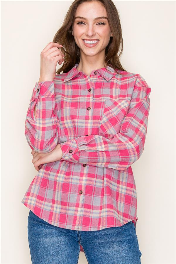 The Willow Flannel- Pink