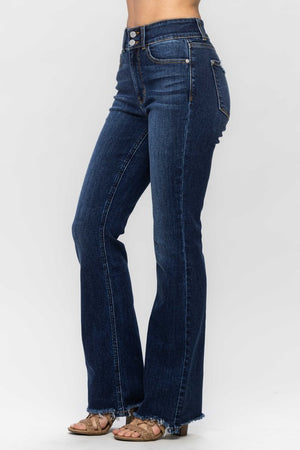 Judy Blue-HW Frayed Hem Bootcut