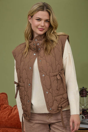 The Sophia Vest-Chocolate