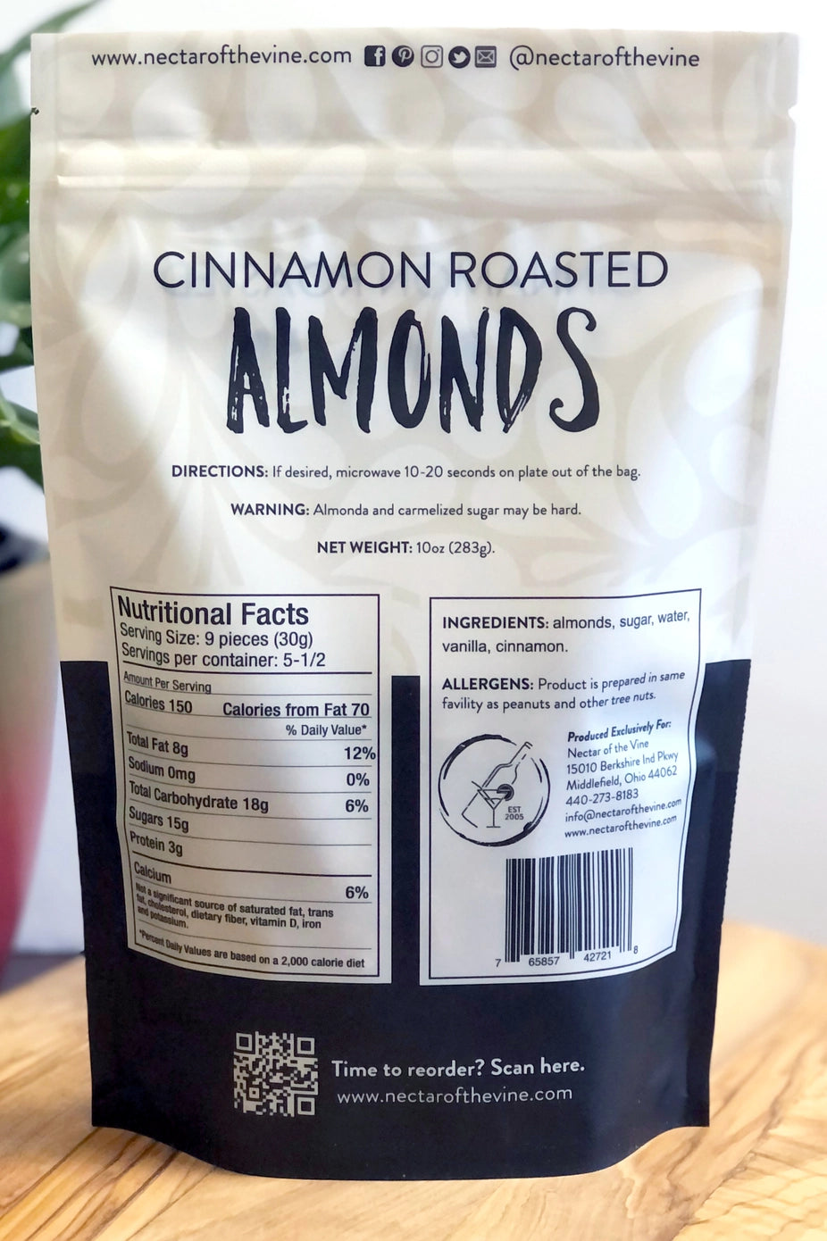 Nectar of the Vine- Cinnamon Kettle Roasted Almonds