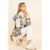 Mixed Media Button Up Jacket-Beige