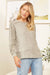 Round Neck Hacci Top-Gray