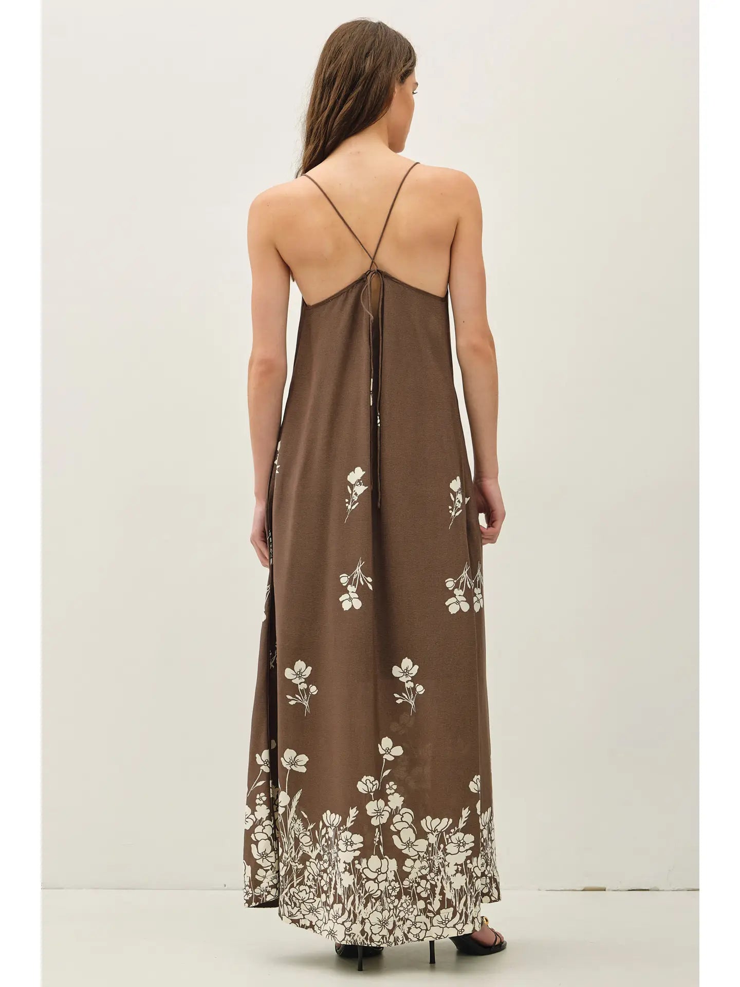 Floral Tie Maxi Dress