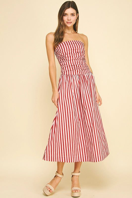 Stripe Tube Maxi Dress
