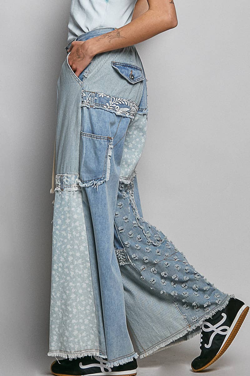 Patchwork Queen-Multi Denim