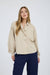 Raw Edge Split Neck-Oatmeal