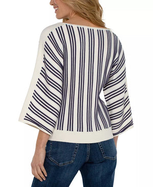 3/4 Sleeve Boat Neck Dolman Sweater