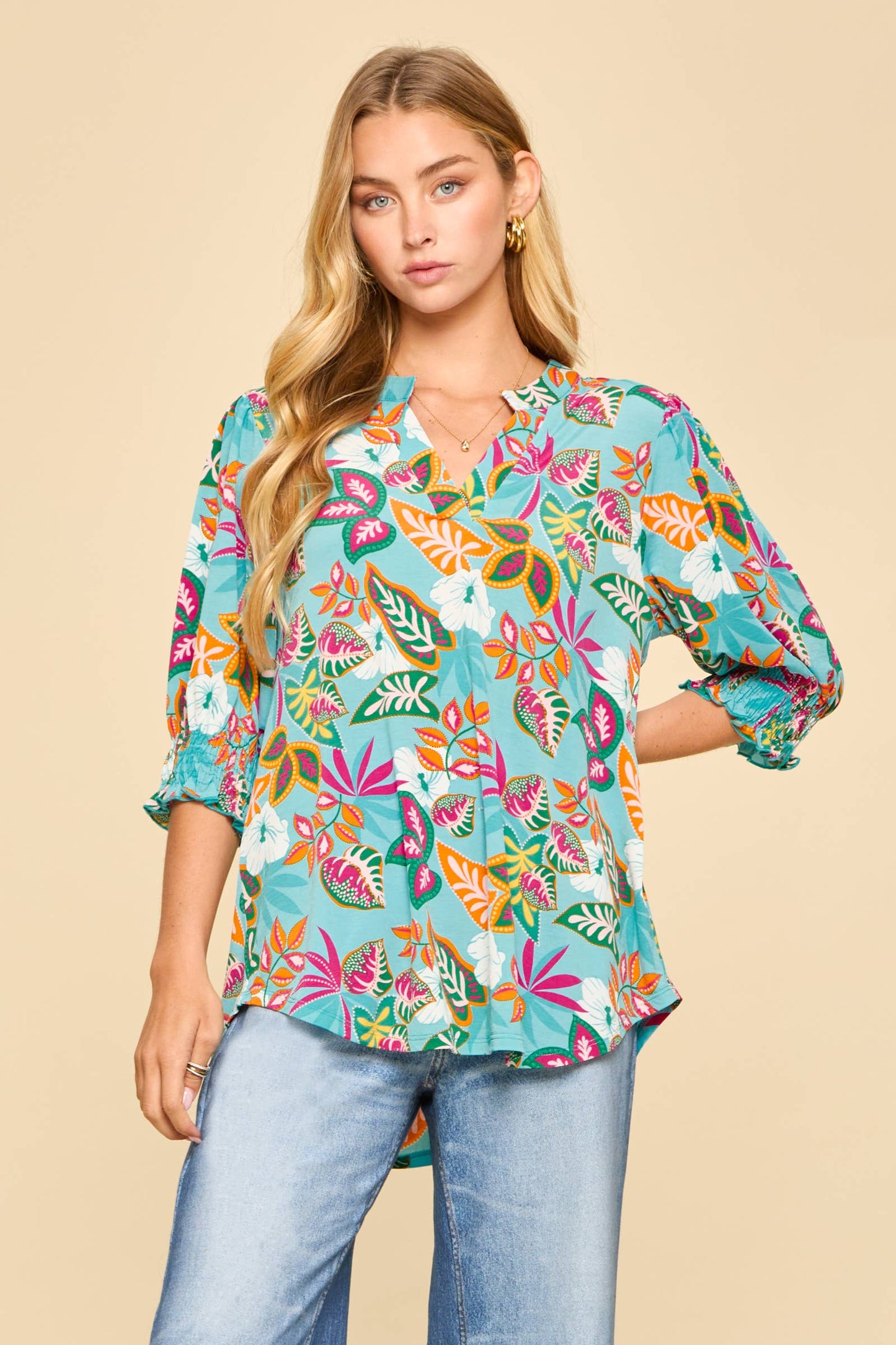 The Lizzy Top-Aqua