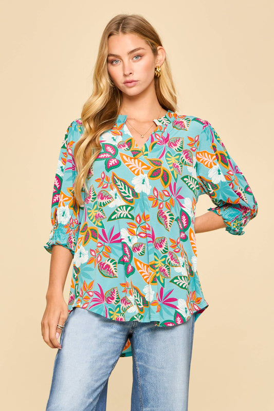 The Lizzy Top-Aqua