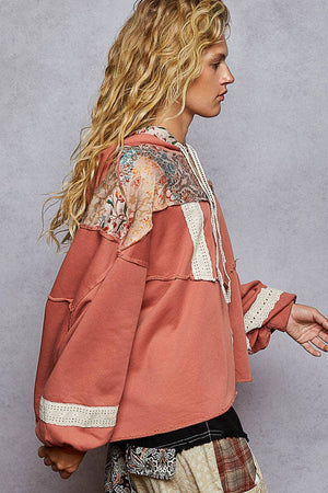 Patch Stitch Pullover-Ginger Spice