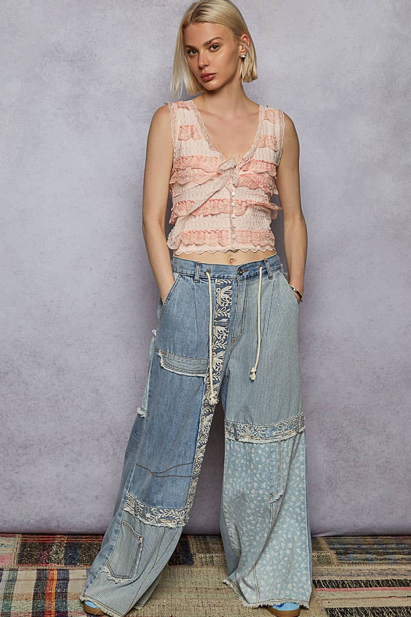 Patchwork Queen-Multi Denim