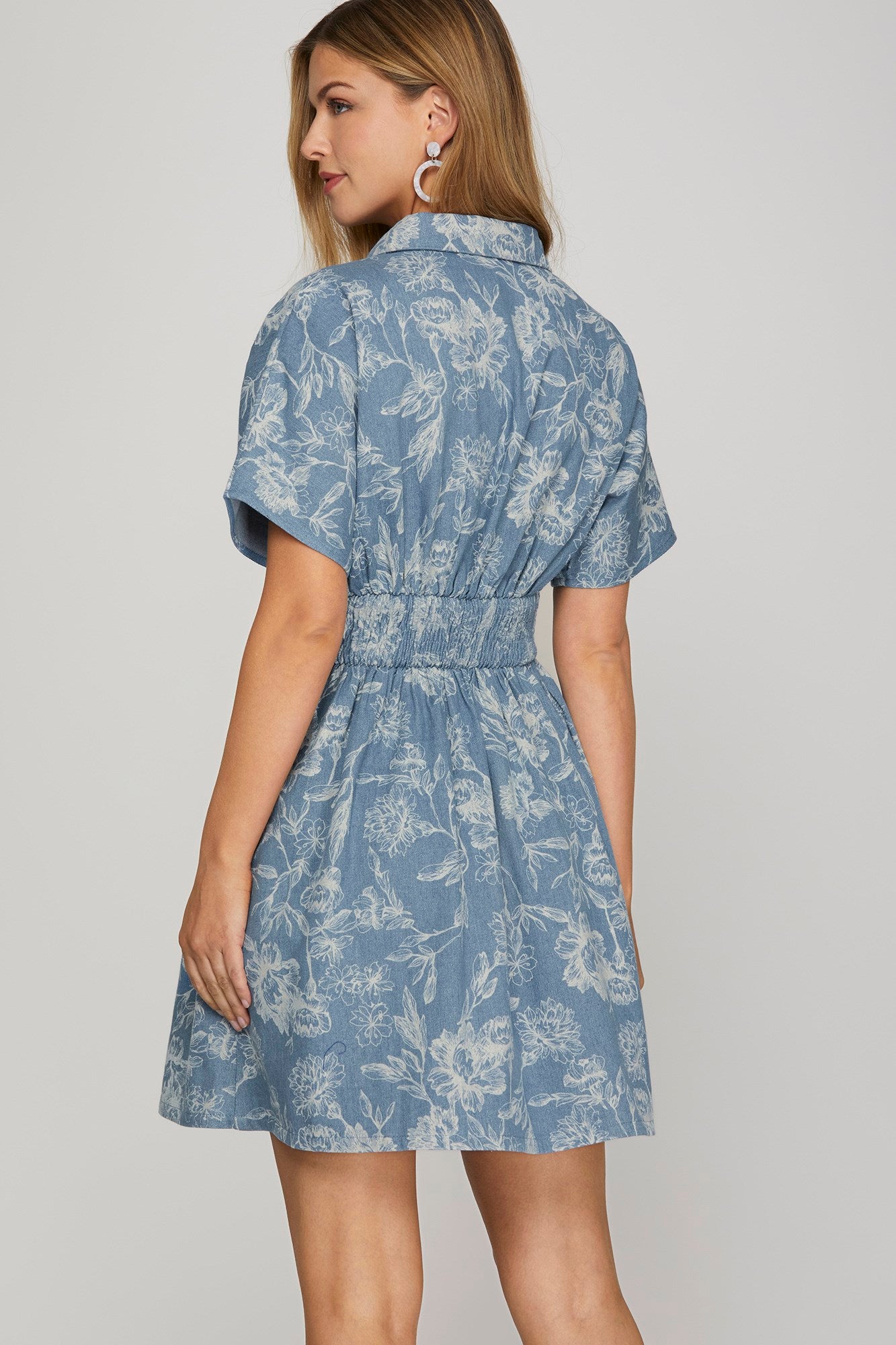 Print Denim Dress