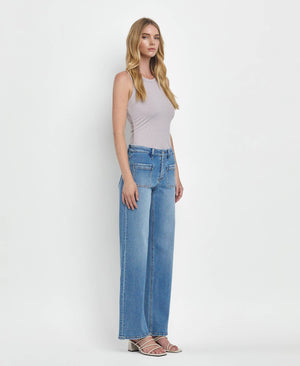 Lovervet-HR Patch Pocket Wide Leg