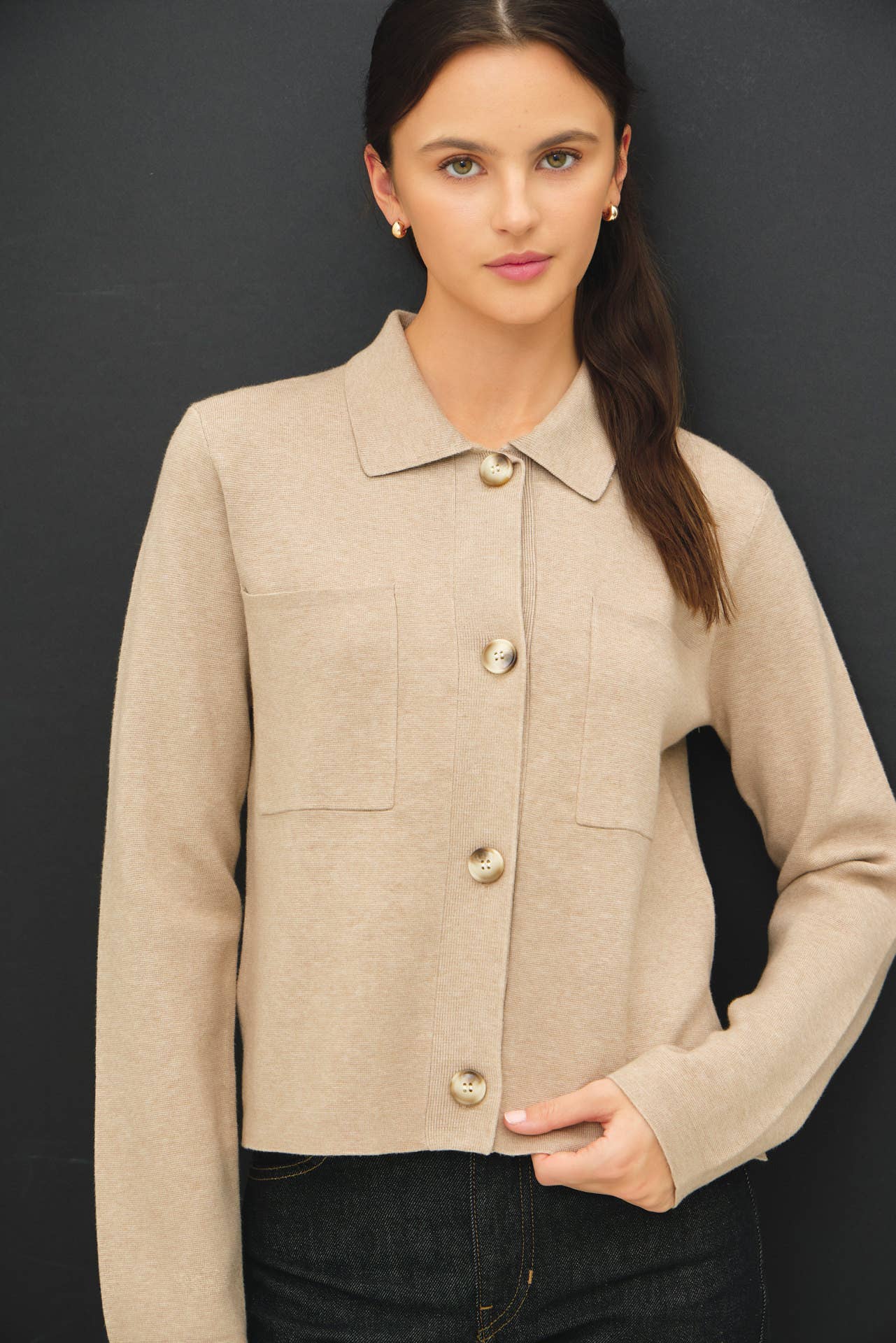 A Simple Button Up-Oatmeal