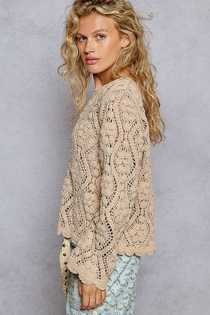 Crochet Sweater-Mocha