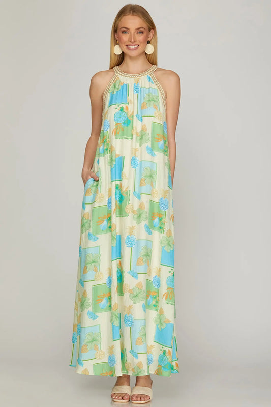 Islands Are Calling Maxi-Blue/Green