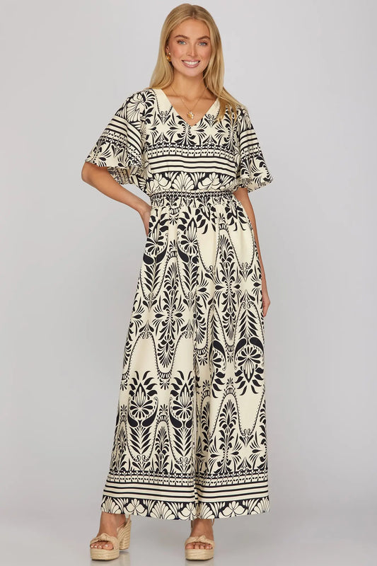 Boho Jumpsuit- Navy