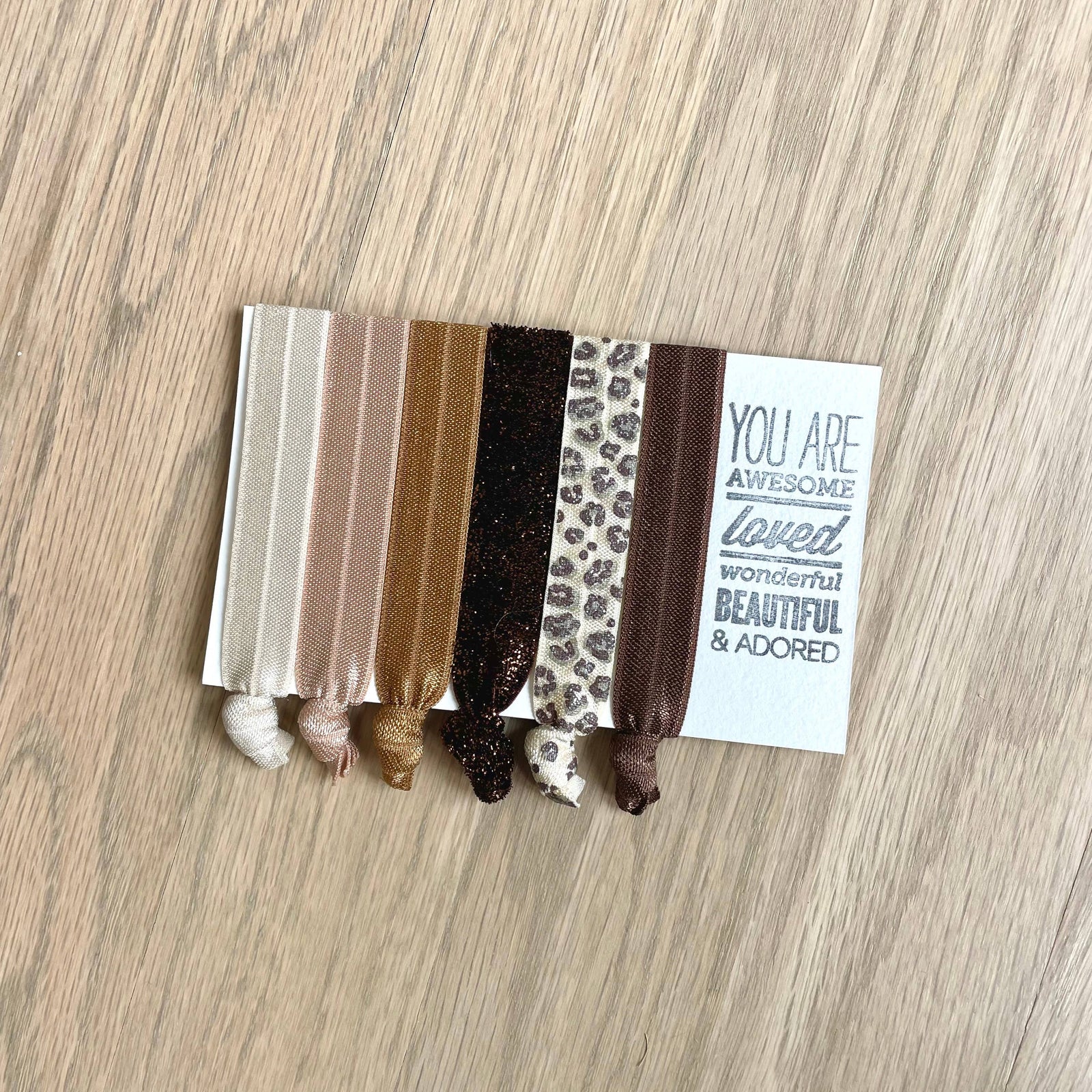Animal Print Hair Ties: Brown