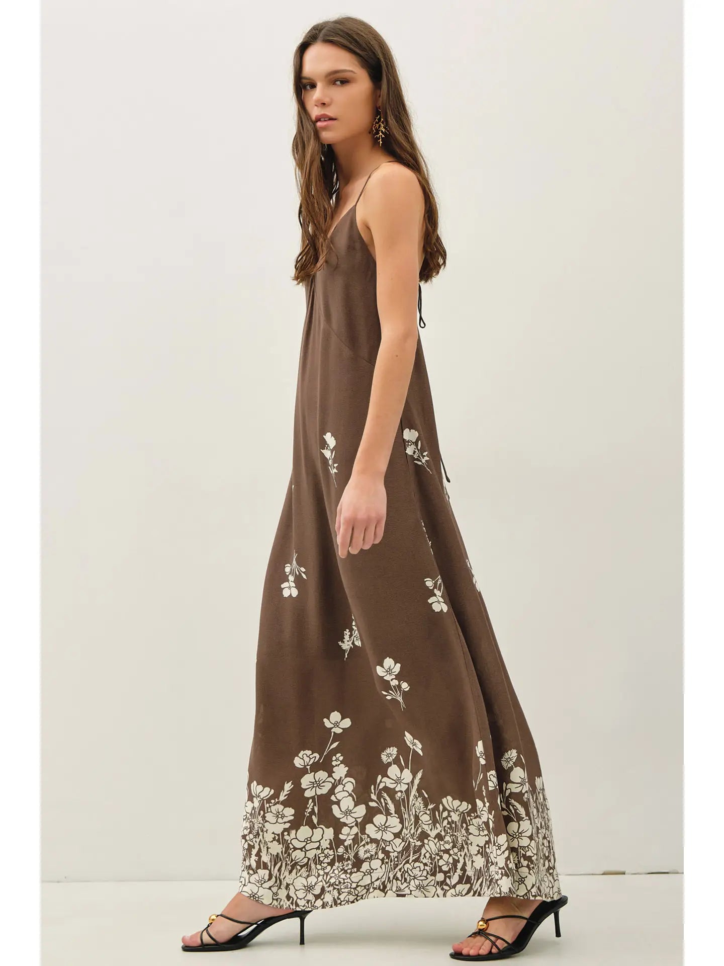 Floral Tie Maxi Dress
