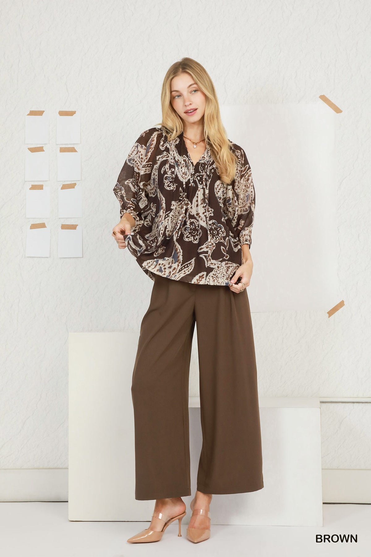 Paisley Print Boho Top