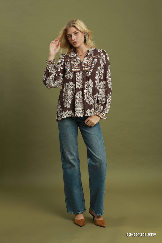 Boho Paisley Blouse