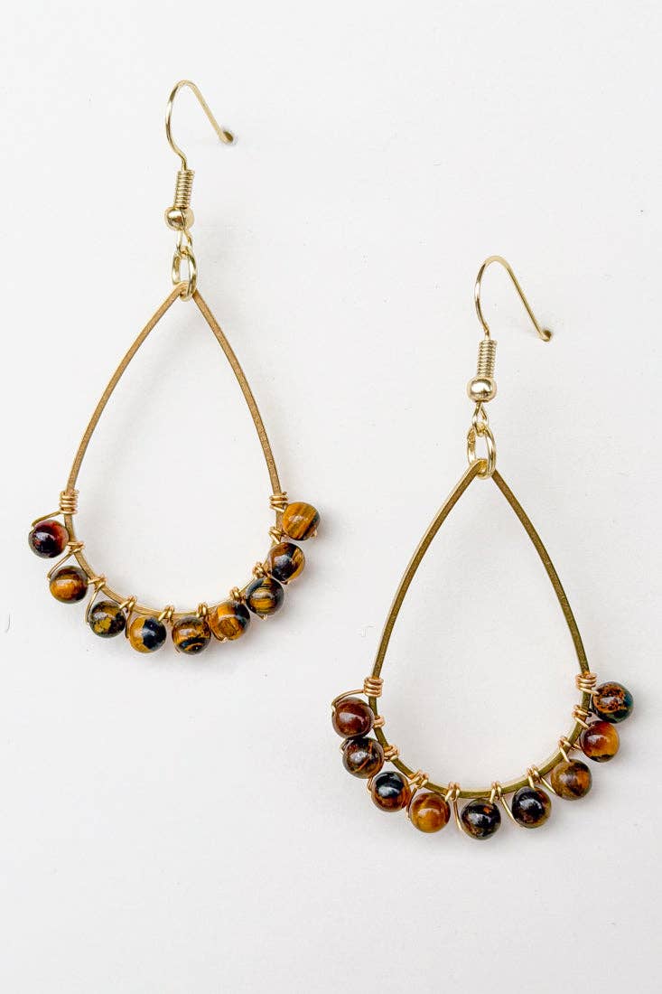 Missy Earrings: Labradorite