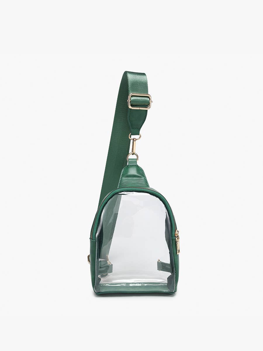 Ellen Clear Sling Bag- Green