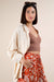 Dolman Sleeve Button Down Gauze Shirt-White
