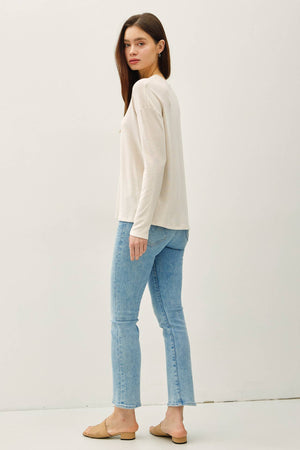 HACCI Henley LS-Oatmeal
